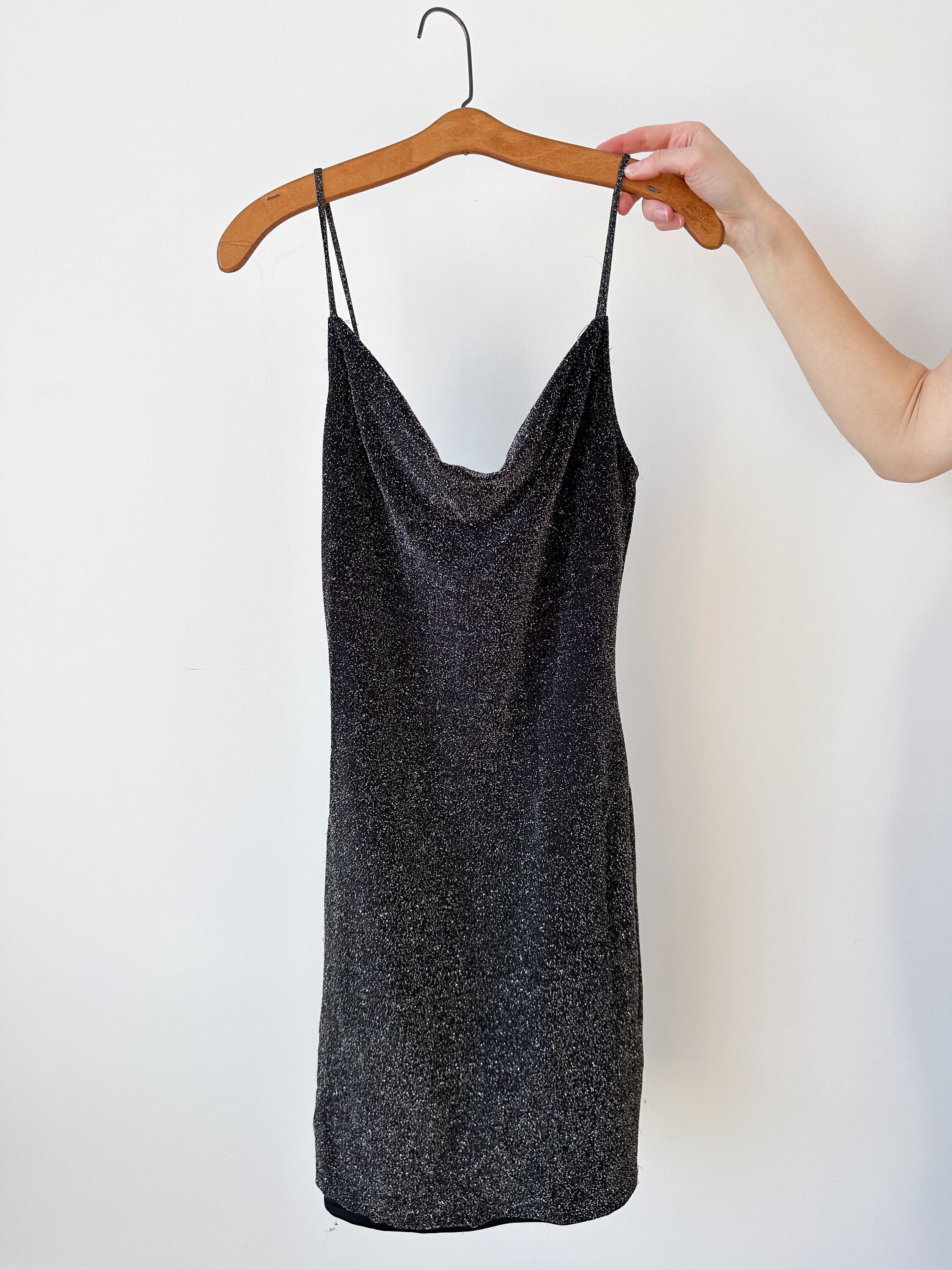 leopard bodycon maxi dress Natalia Fedner GUNMETAL SPARKLY KNIT MINI DRESS main image 0
