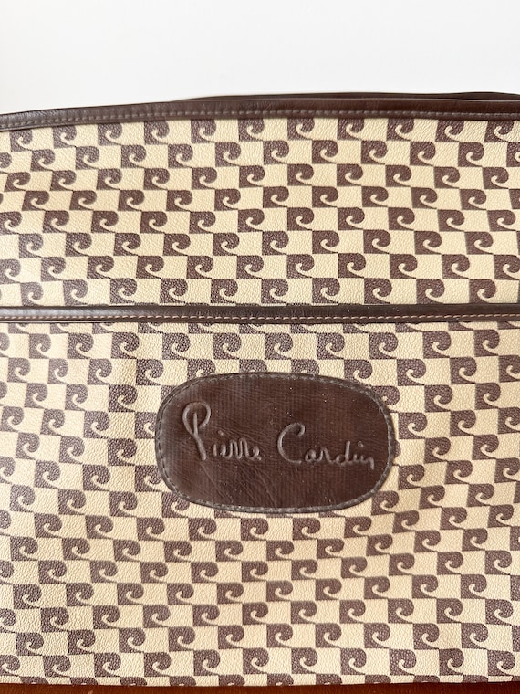 Vintage Pierre Cardin Logo Bag | Tan Logo zipper … - image 10