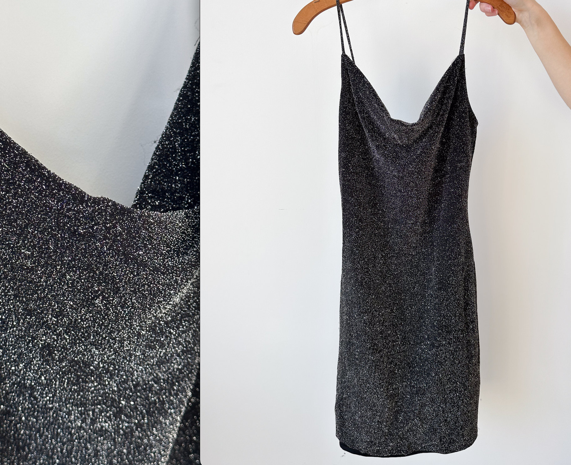 h&m sparkly black dress This Sequin dress was honestly 10/10 Random H&M try on after an AWFUL experience in another shop H&M always delivers for price and style at Christmas time Have added to my Stylnk
