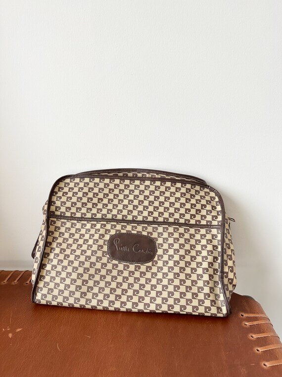 Vintage Pierre Cardin Logo Bag | Tan Logo zipper … - image 2