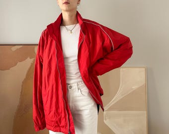 Vintage Pro Celebrity Red Nylon Windbreaker Jacket | 90s American