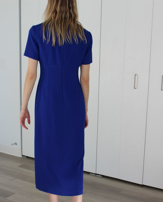 Vintage Liz Claiborne Dress | Cobalt Blue Made in… - image 3