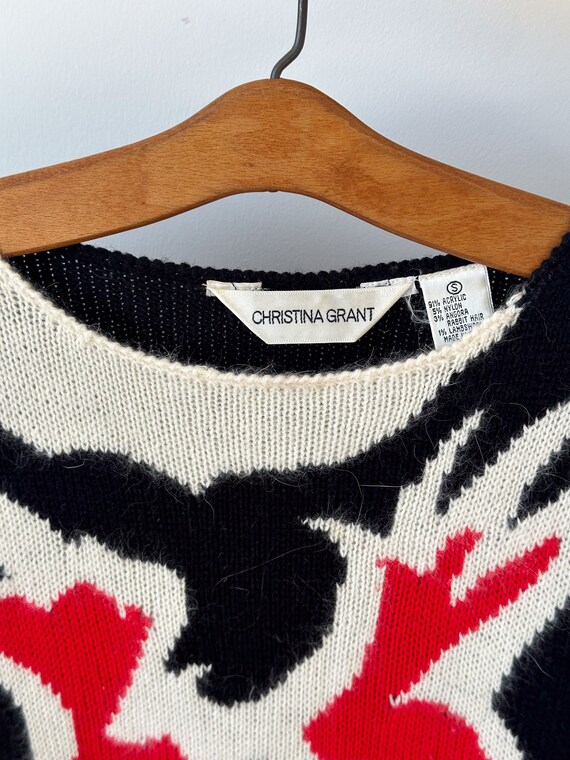 Buy Vintage Christina Grant Long Sleeve Sweater Dress | Modern Red Black and White Abstract Design Online in India - Etsy Buy Vintage Christina Grant Long Sleeve Sweater Dress | Modern Red Black and White Abstract Design Online in India - Etsy