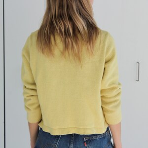 BKG & Company New York Yellow Button Cardigan Sweater Mock Neck image 3