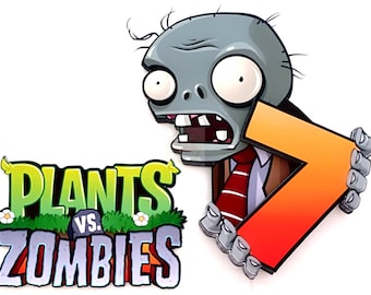 3D Plants vs. Zombies Cake Topper, Zombie Cake Decor, Custom Cake Topper