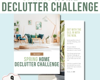 Spring Cleaning Checklist Printable, Home Declutter Challenge PDF, Cleaning Planner, Organization Checklist, Instant Download