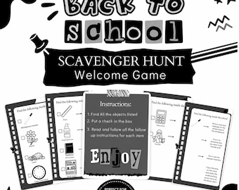 Back to School Scavenger Hunt Printable, First Day of School Activity, Classroom Welcome Game, Student Icebreaker, Teacher Printable