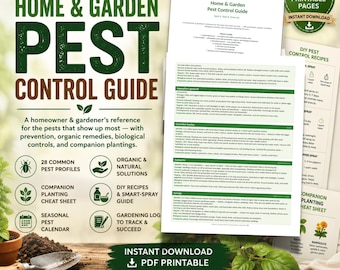 Home & Garden Pest Control Guide PDF: Organic Garden Pest Remedies, Companion Planting Guide, DIY Natural Pest Control, Gardening Planner