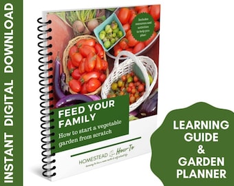 Vegetable Gardening for Beginners – Printable E-Book + Garden Planner Workbook (PDF Download)