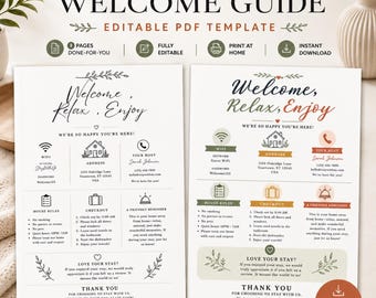 Airbnb House Rules Sign Printable, Vacation Rental Welcome Sign, Editable Guest Rules Poster, Airbnb Wall Art PDF Download