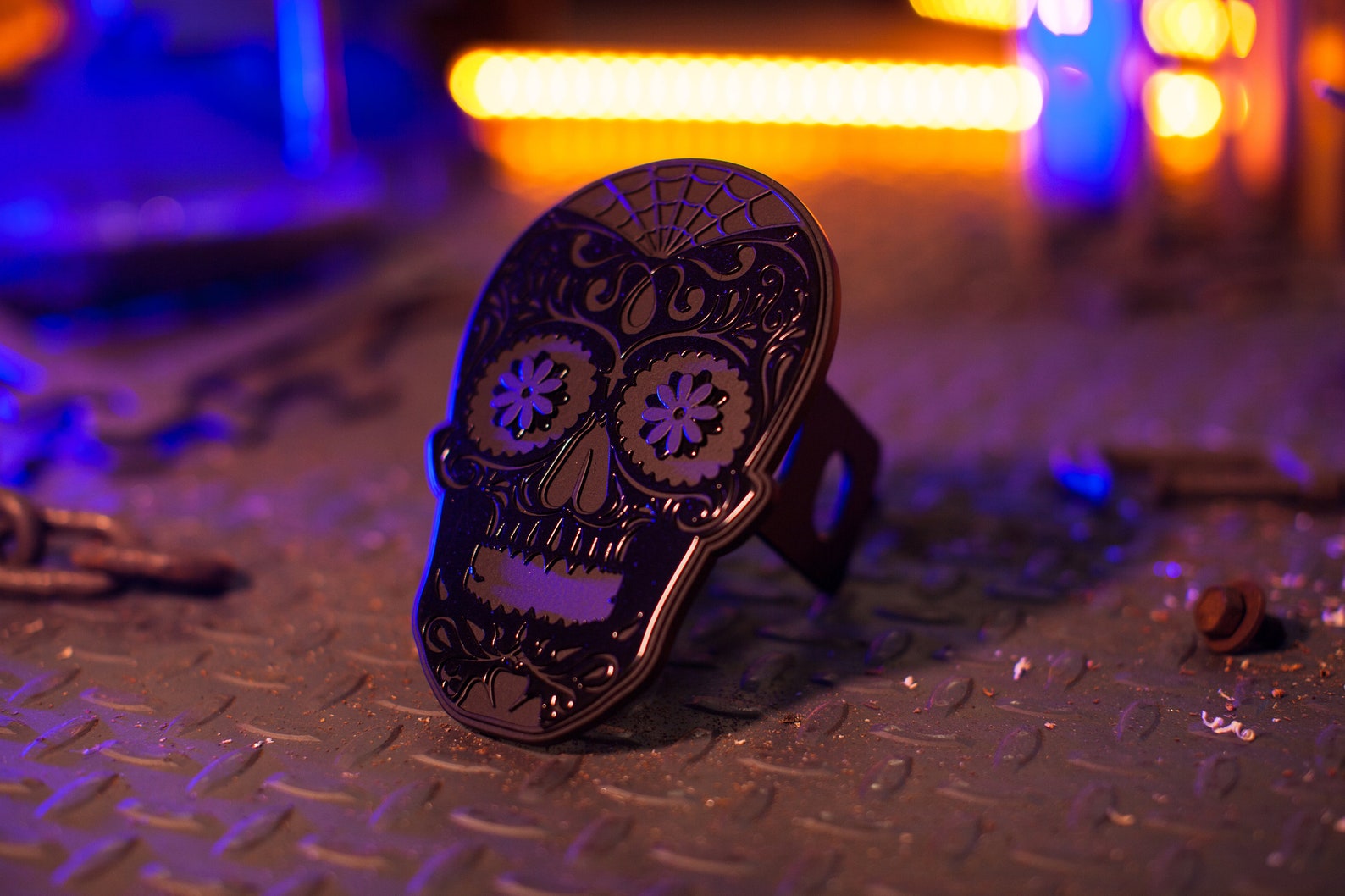Sugar Skull Trailer Hitch Cover Etsy
