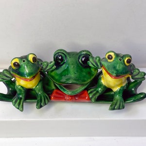 Vintage Frog Condiment Salt & Pepper Set Rare **FANTASTIC CONDITION!!**