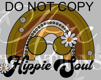 Vintage Hippie Soul PNG Digital Download