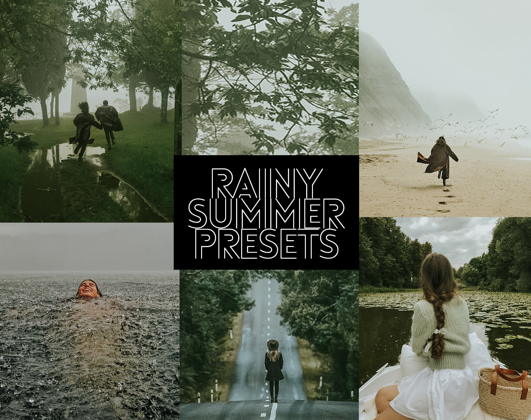 5 Rainy Summer moody Lightroom Desktop & Mobile Presets for travel influencer  Instagram blogger, dreamy Photo Edit Filter