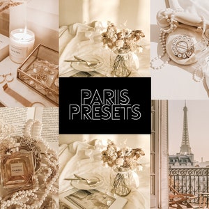 5 Paris warm Lightroom Desktop & Mobile Presets for travel influencer French style Instagram Travel, dreamy Photo Edit Filter