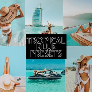8 Tropical Maldives Lightroom Desktop & Mobile Presets for travel influencer blogger Instagram Bali, summer Photo Edit Filter
