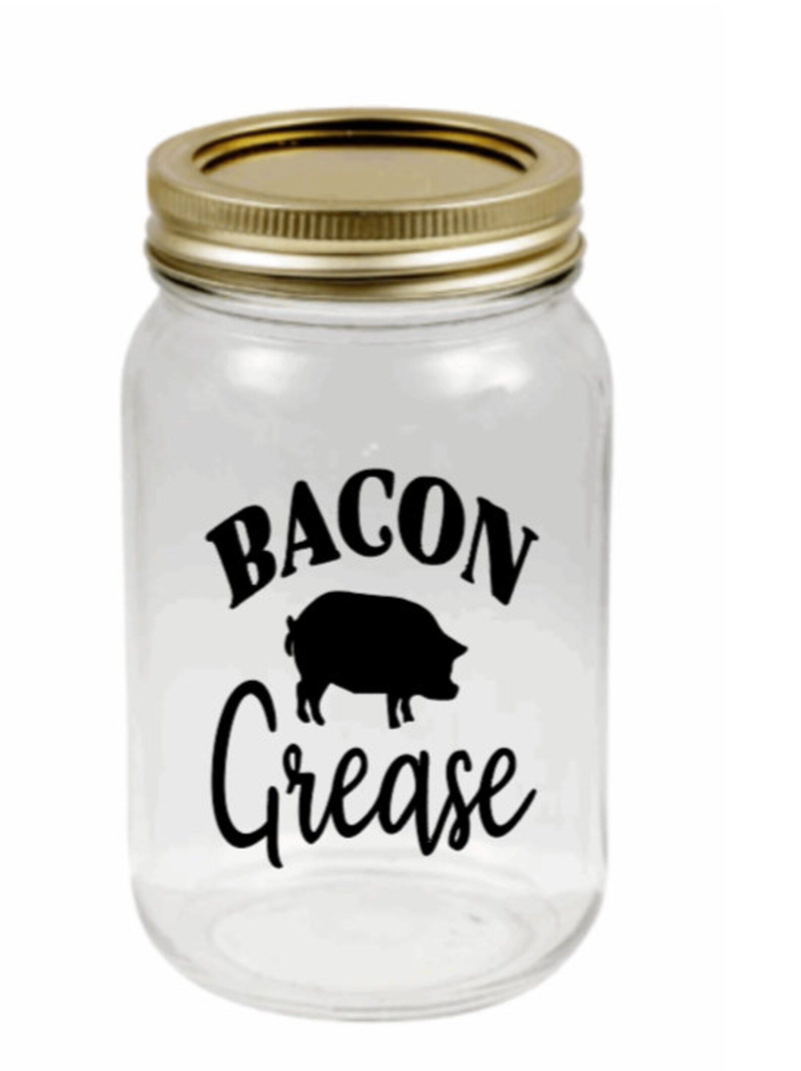 Bacon Grease Jar Glass Mason Jar Grease Container Etsy