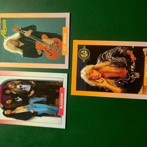 Tarjetas de rock vintage de 1991 - Jani Lane, C. C. Deville & Slaughter