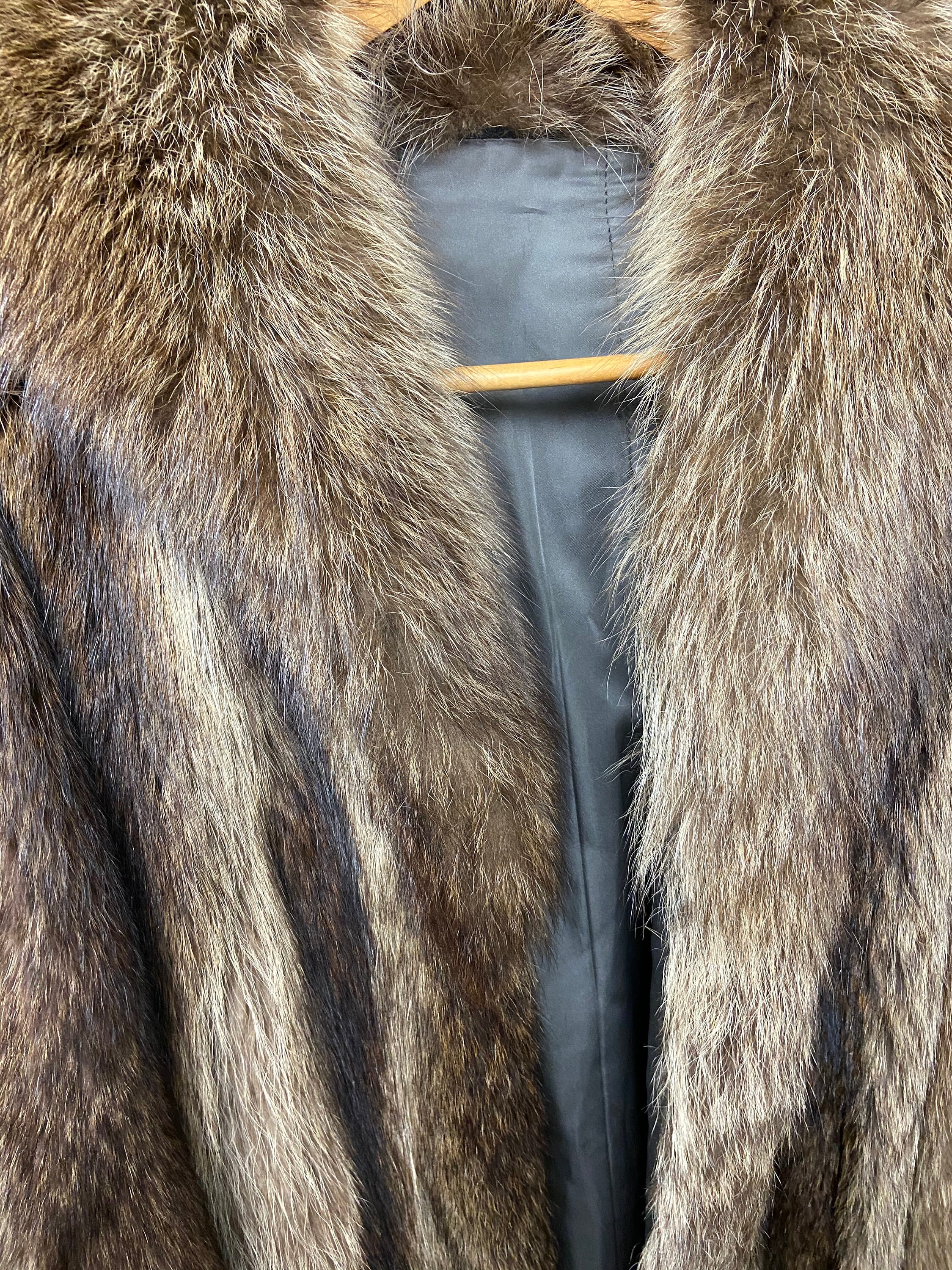 Real beaver fur coat sale