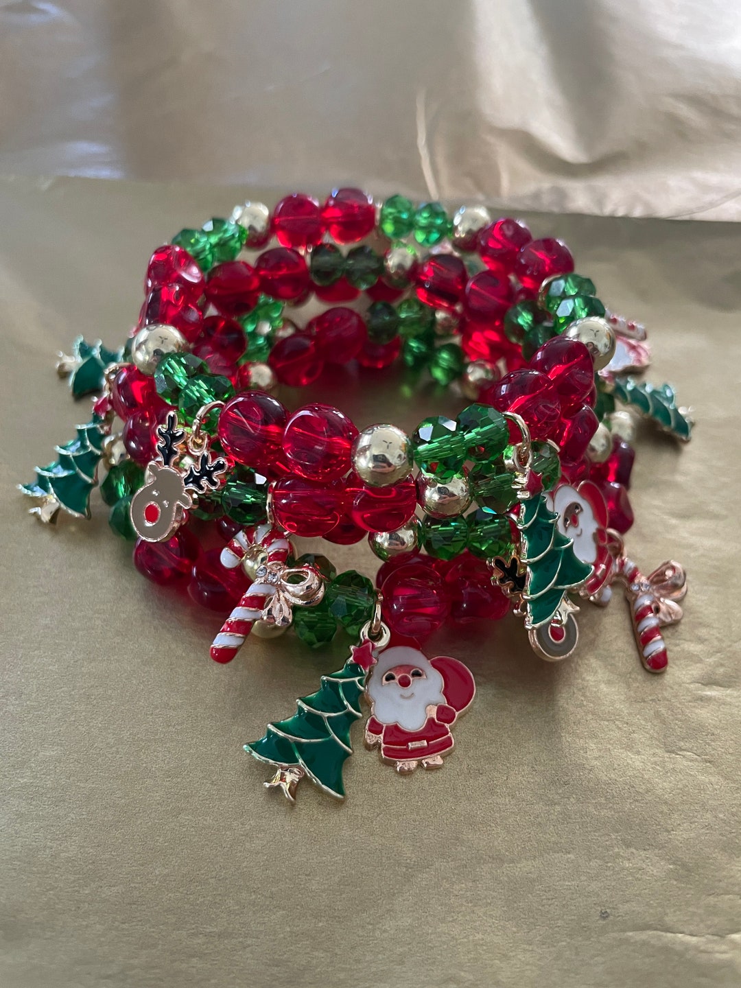 Holiday Charm Bracelet Christmas Etsy