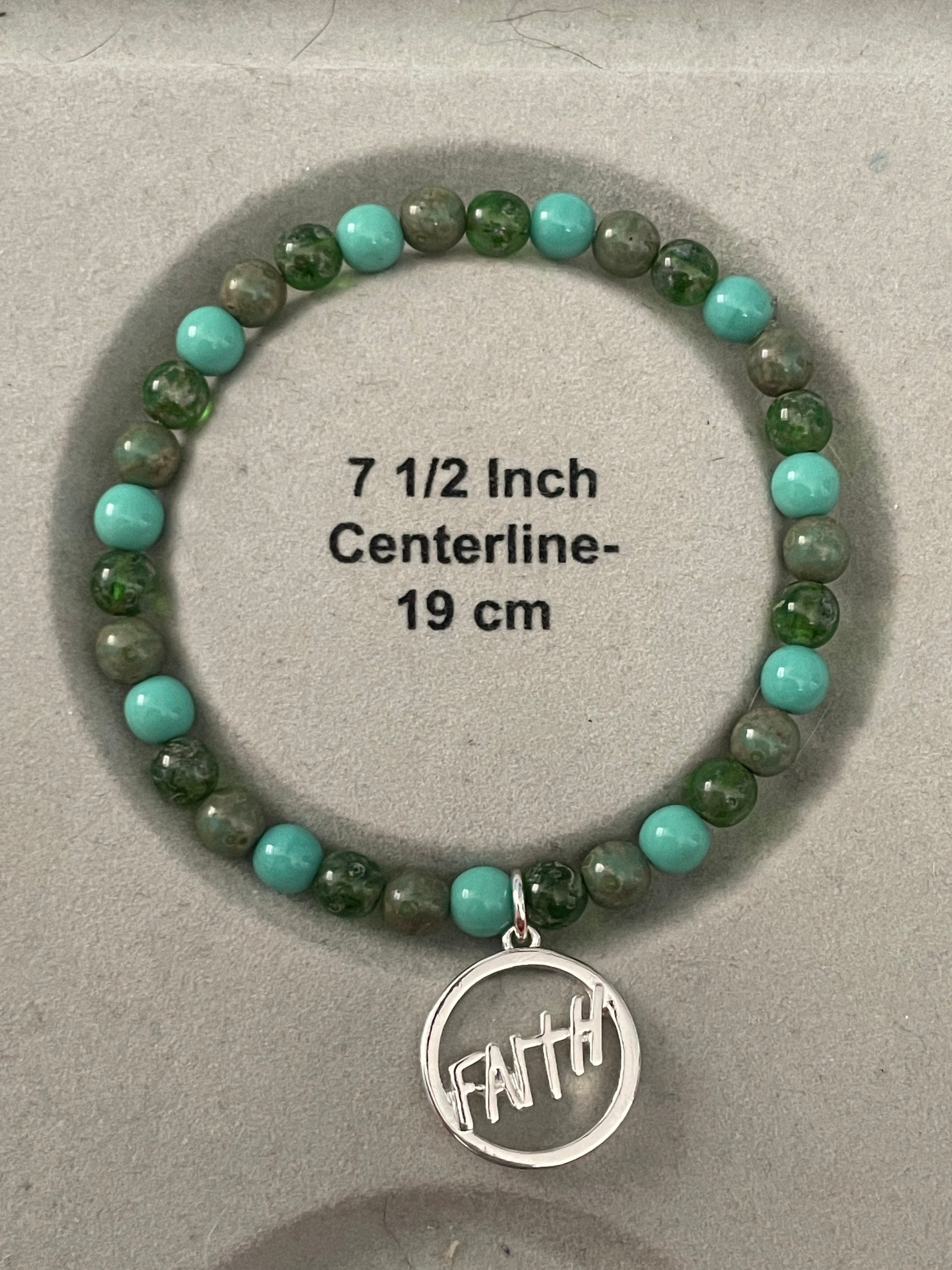 Faith Charm Bracelet Womens Etsy