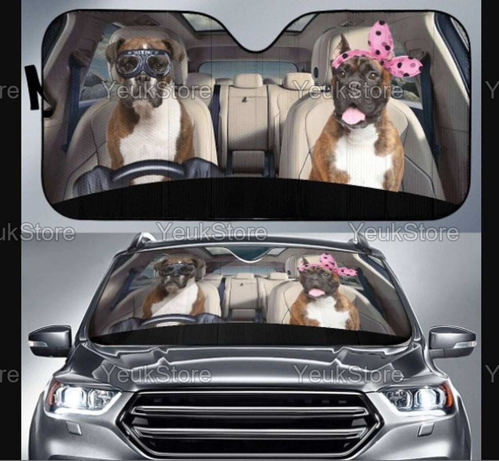 Boxer Dog Car Sunshade Boxer Sunshade Boxer Lover Car Etsy
