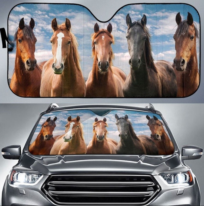 Horse Sunshade Car Car Window Sun Shade Cover PHT312103A12 Etsy
