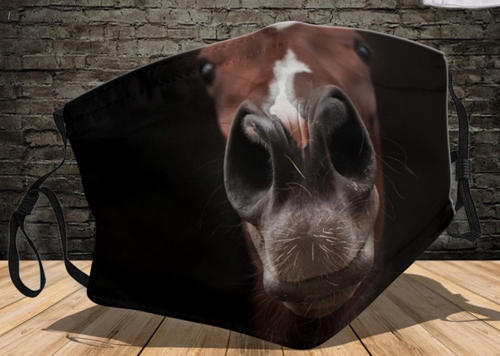 Horse Funny Face Mask Horse Cute Desgin Face Mask Horse Etsy