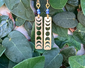 Phases of the Moon Drop Earrings