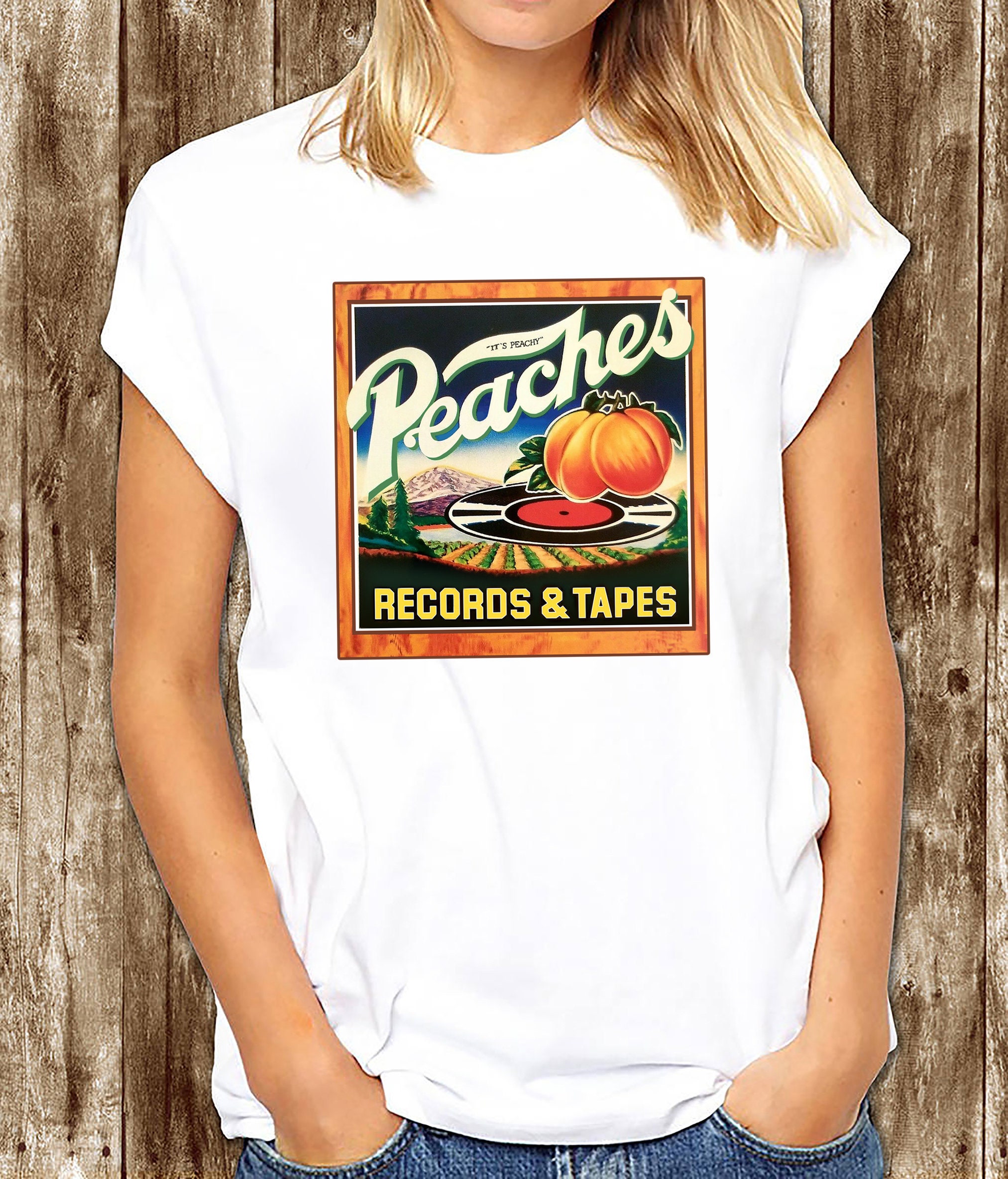 Peaches Records and Tapes Tshirt Vintage Records tapes Etsy