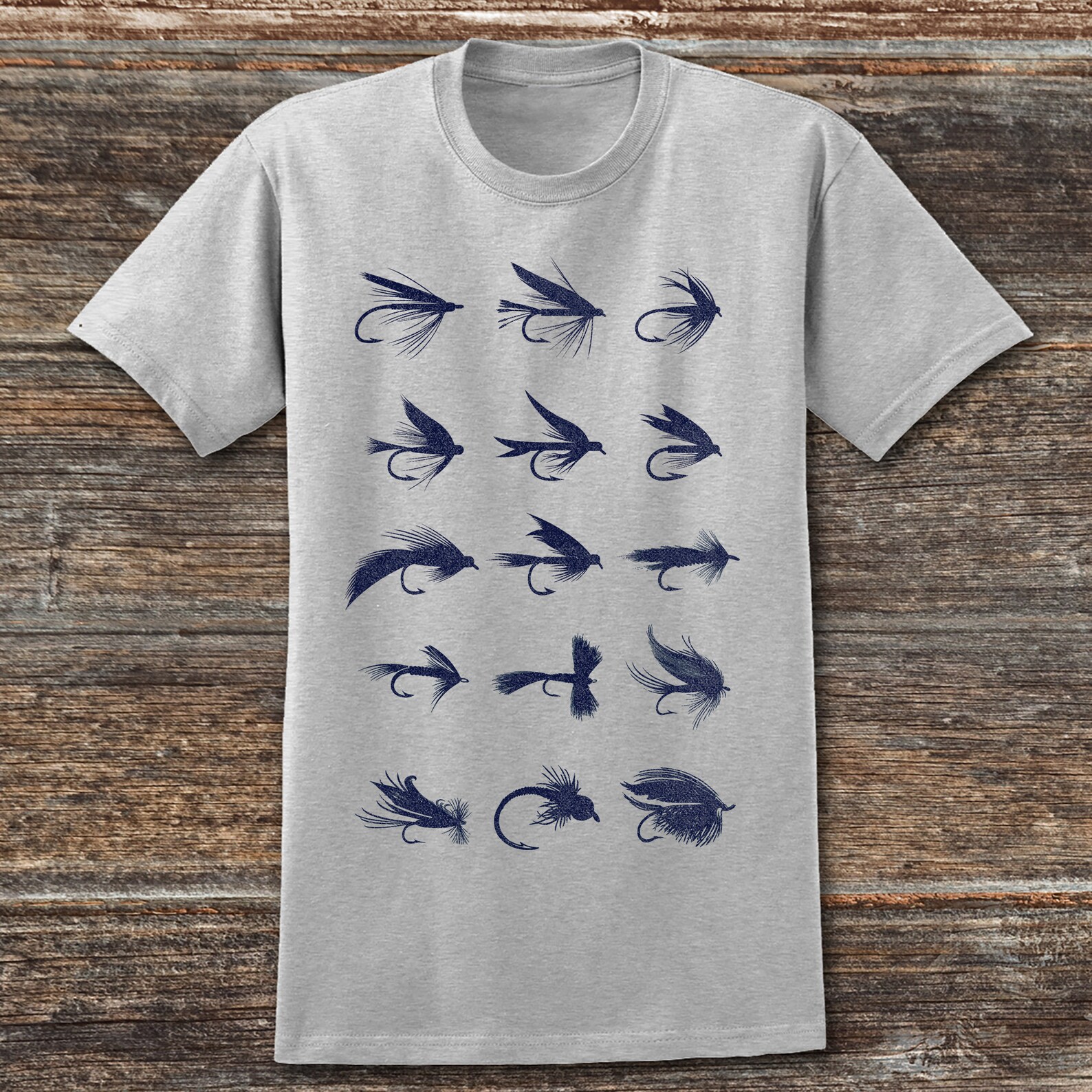 Fly Fishing Flies Shirt Mens Fish Shirt Men's Fishing Etsy