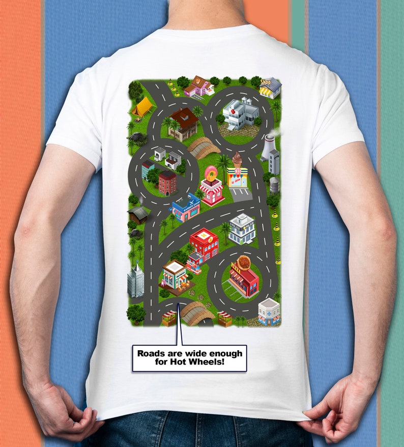 Car Play Mat Shirt for Dad Back Side of Tshirt Etsy