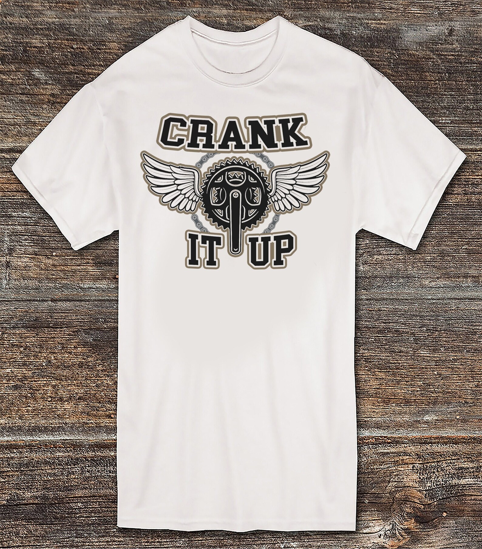 Crank It Up Bicycle Road bike T shirt  Funny Bicycle tee  