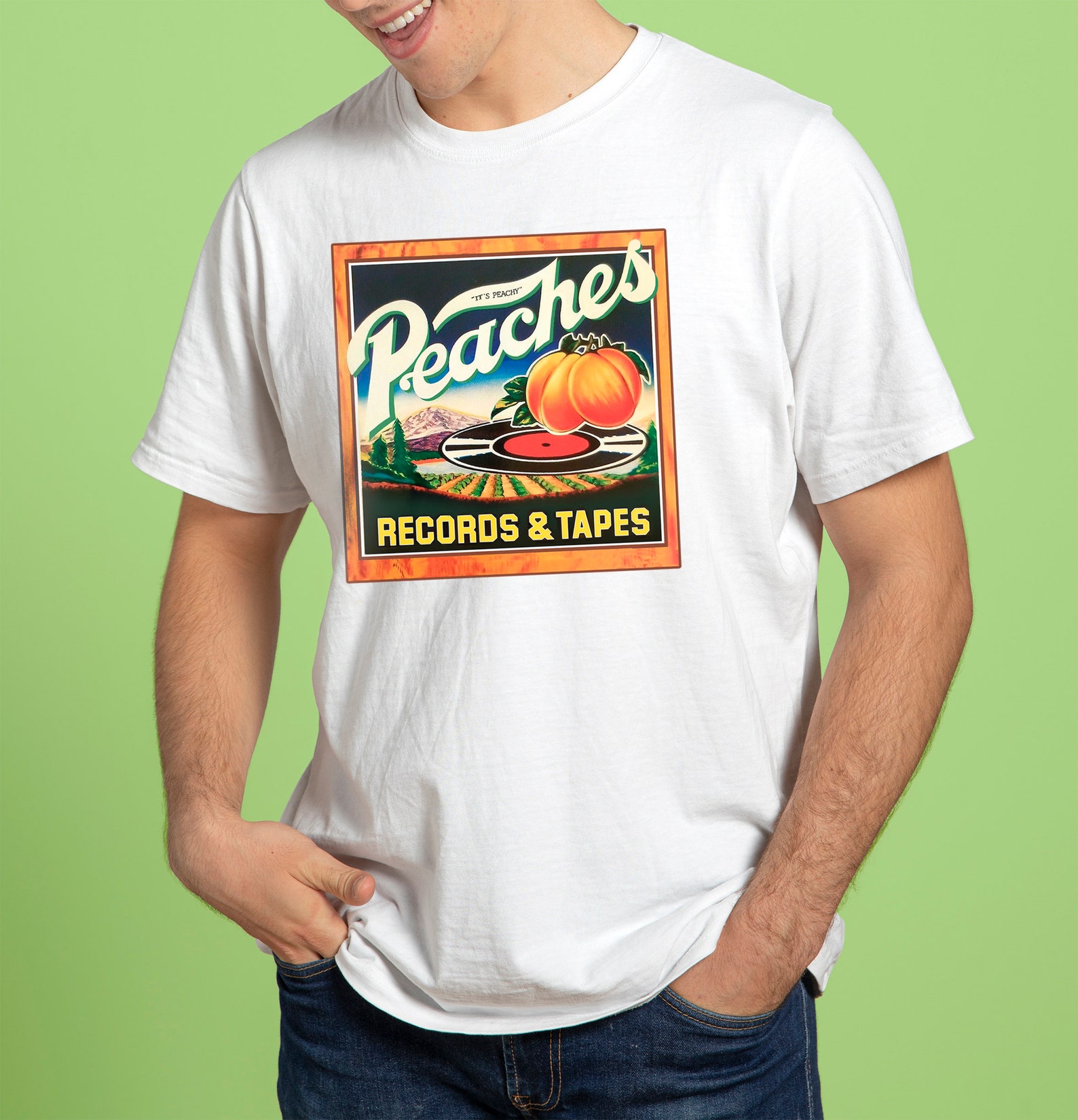 Peaches Records and Tapes Tshirt Vintage Records tapes Etsy