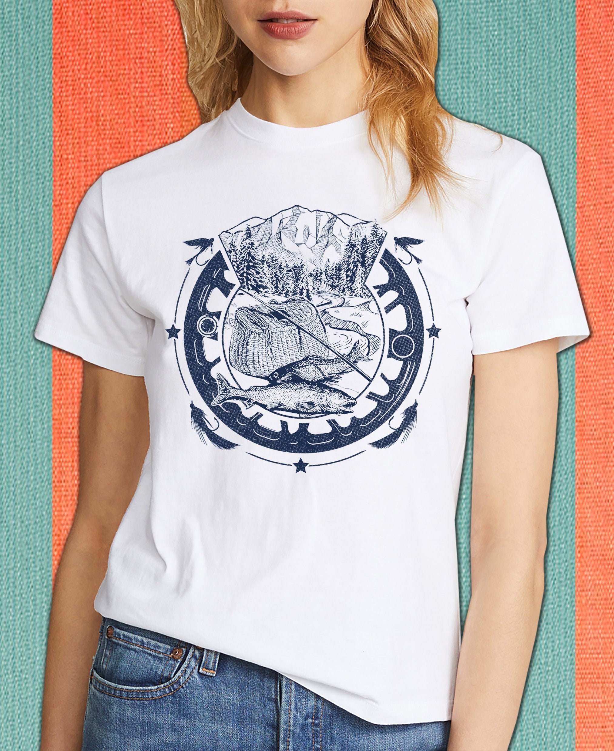 Fly Fishing Flies Shirt Mens Fish Shirt Men's Fishing Etsy