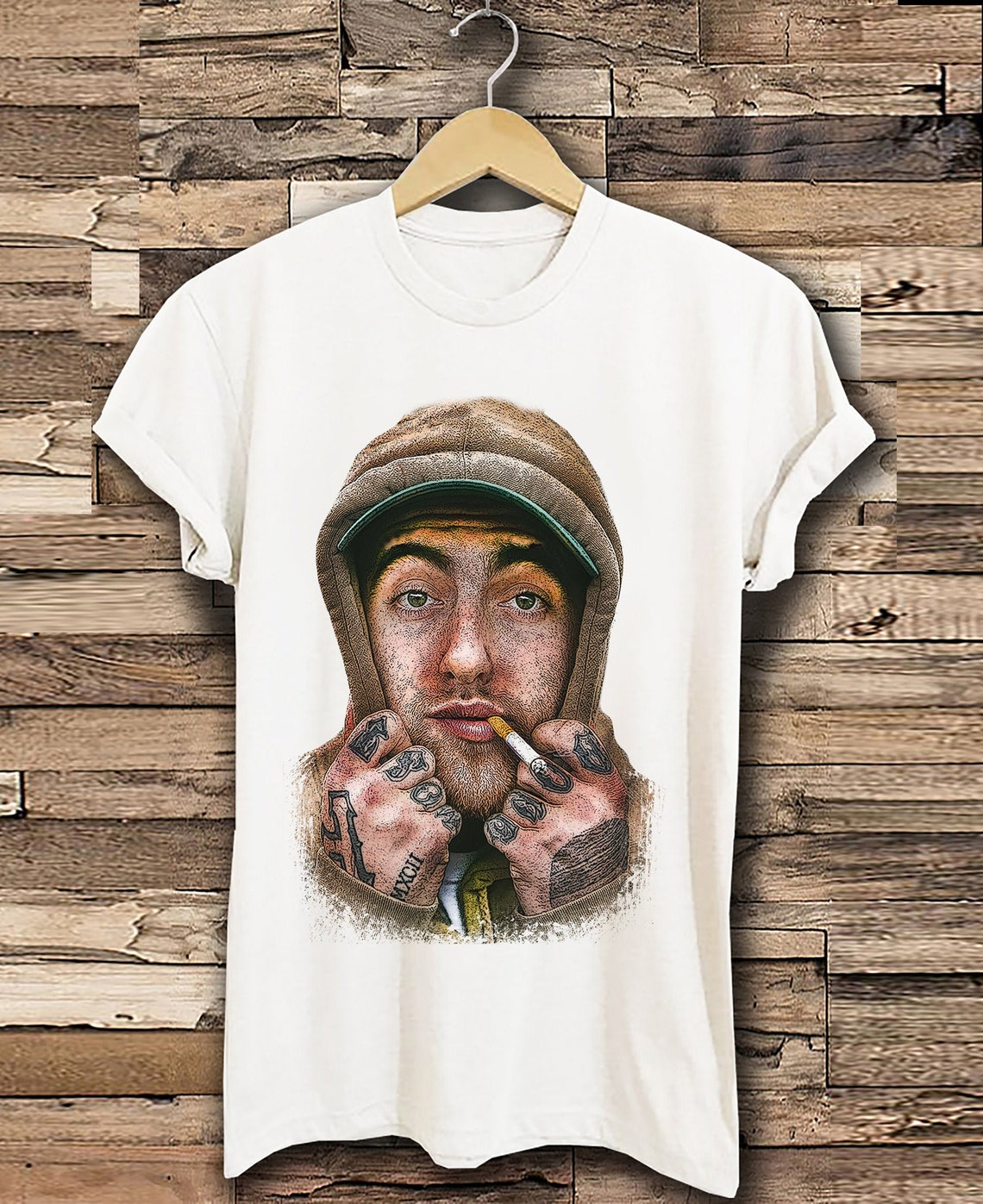 Mac Miller Tshirt Mac Miller Portrait tee shirt Malcolm Etsy