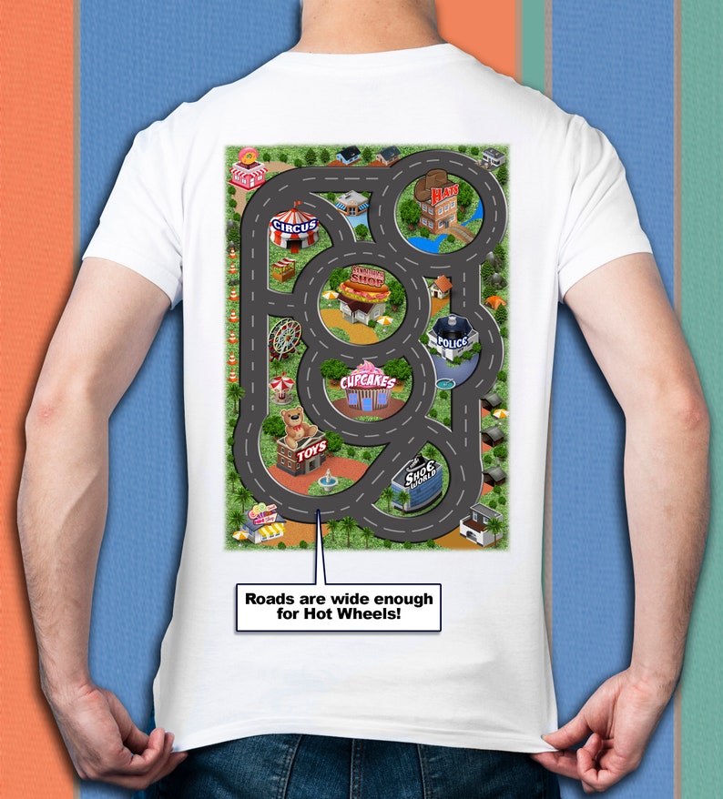 Car Play Mat Shirt for Dad Back Side of Tshirt Etsy