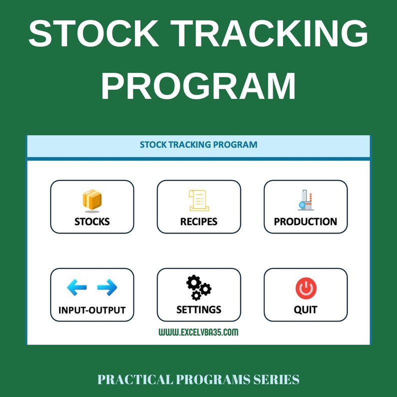 Excel Stock Management Template: Inventory & Production Tracking ...