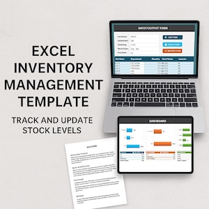 Simple Excel Inventory Management Template | Stock Control Dashboard | Add, Deduct, Remove Parts & Auto Reports
