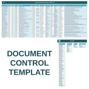 ISO 9001 Document Control Log | Excel Template | Fully Editable Tracker ...