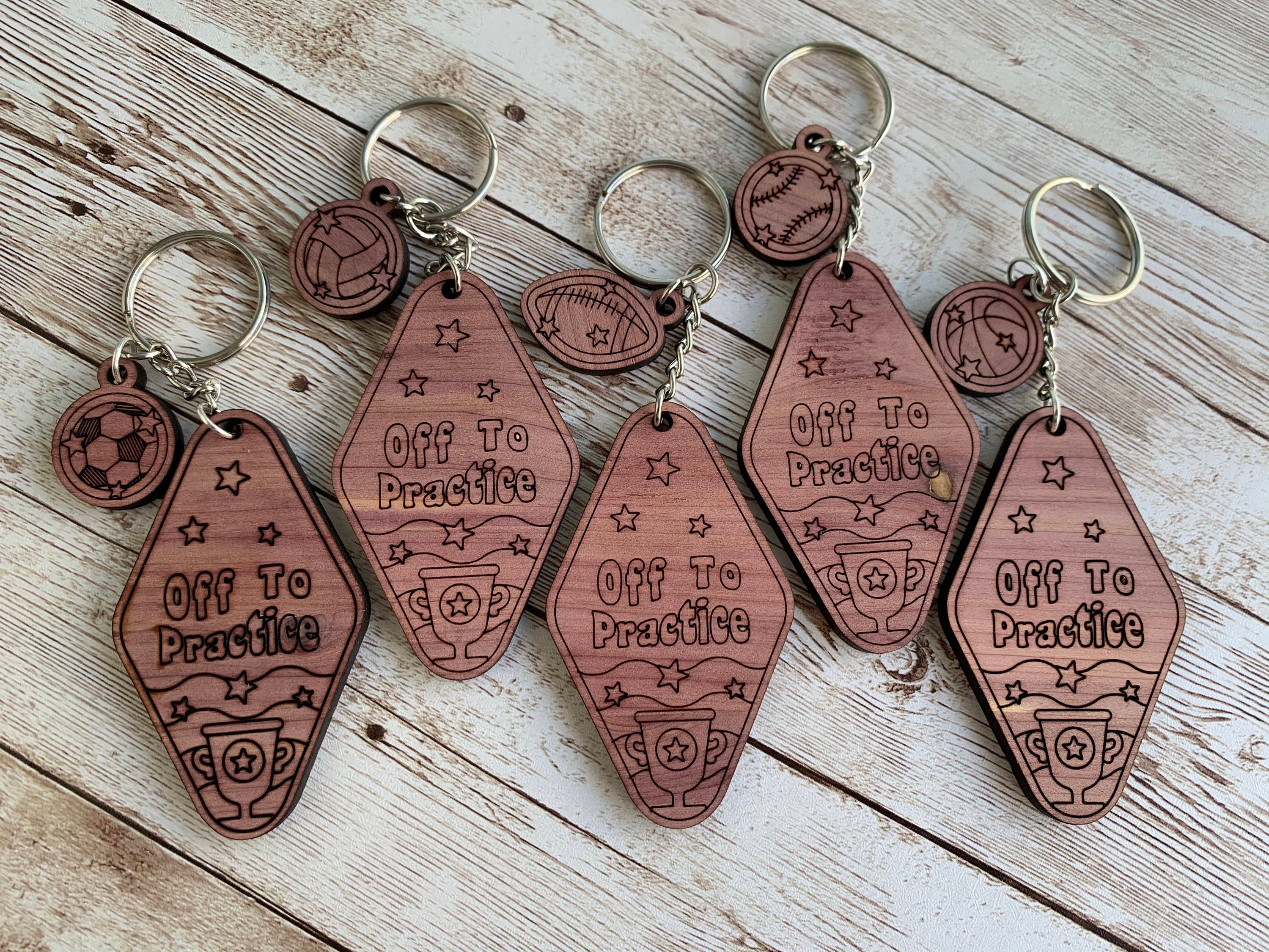 Sports Keychain Wooden Keychain Keychain for Boyfriend Etsy