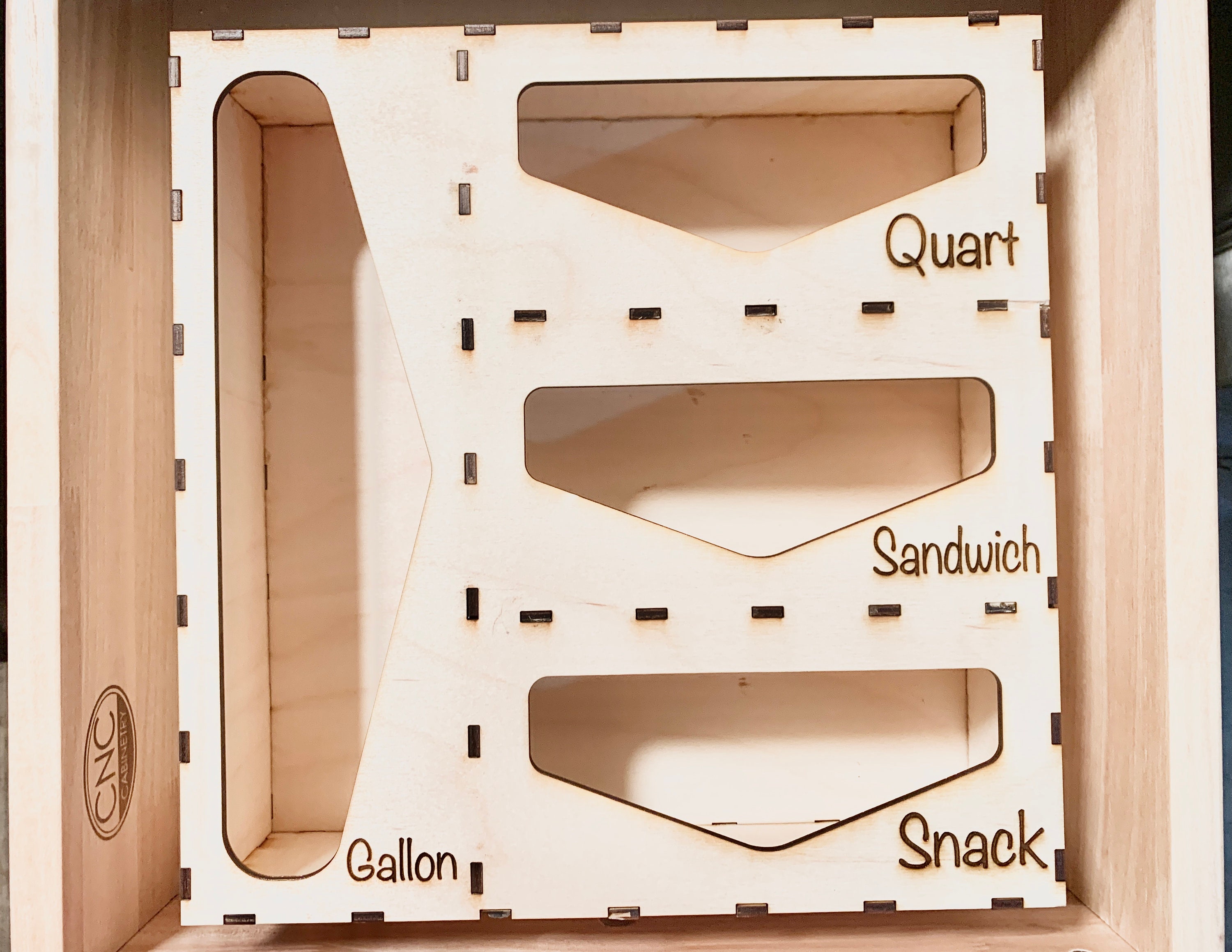 drawer organizer for sandwich bags