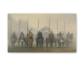 Hedge Knight Art - Trial of Seven - aquarelcanvas met iconische scène | Poster Ridder van de zeven koninkrijken