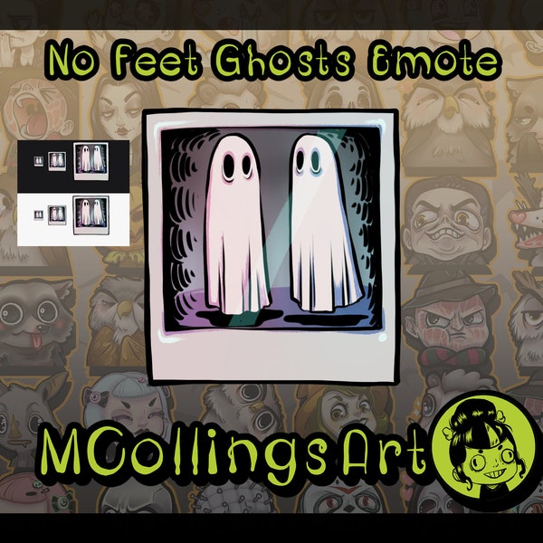 No Feet Ghost Polaroid Emote - YouTube / Twitch / Discord Emote - Ghost Photo Emote - Halloween Emote