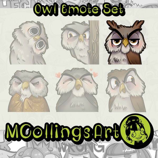 Owl Annoyed Emote - Twitch Emotes / Discord Emotes - Annoying - Spooky Owl - Halloween Owl