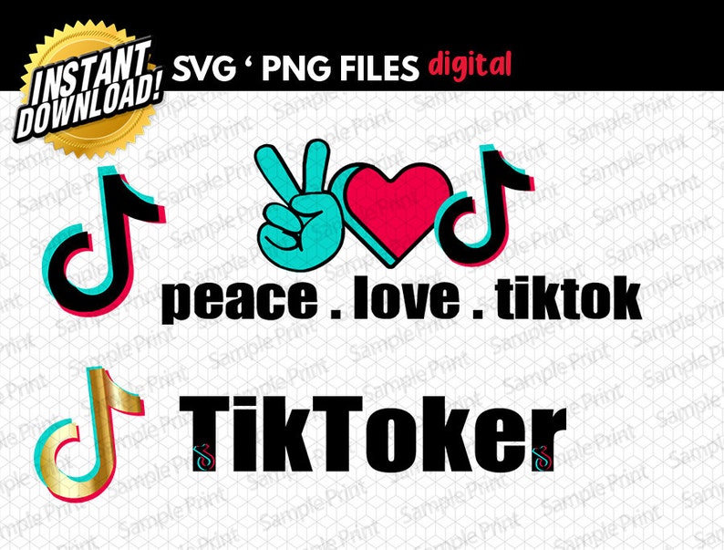 Download Peace Love TikTok SVG Tiktok svg bundle Tiktok logo SVG ...