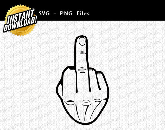 Download Middle finger svg png clipart vector cut files for Cricut ...