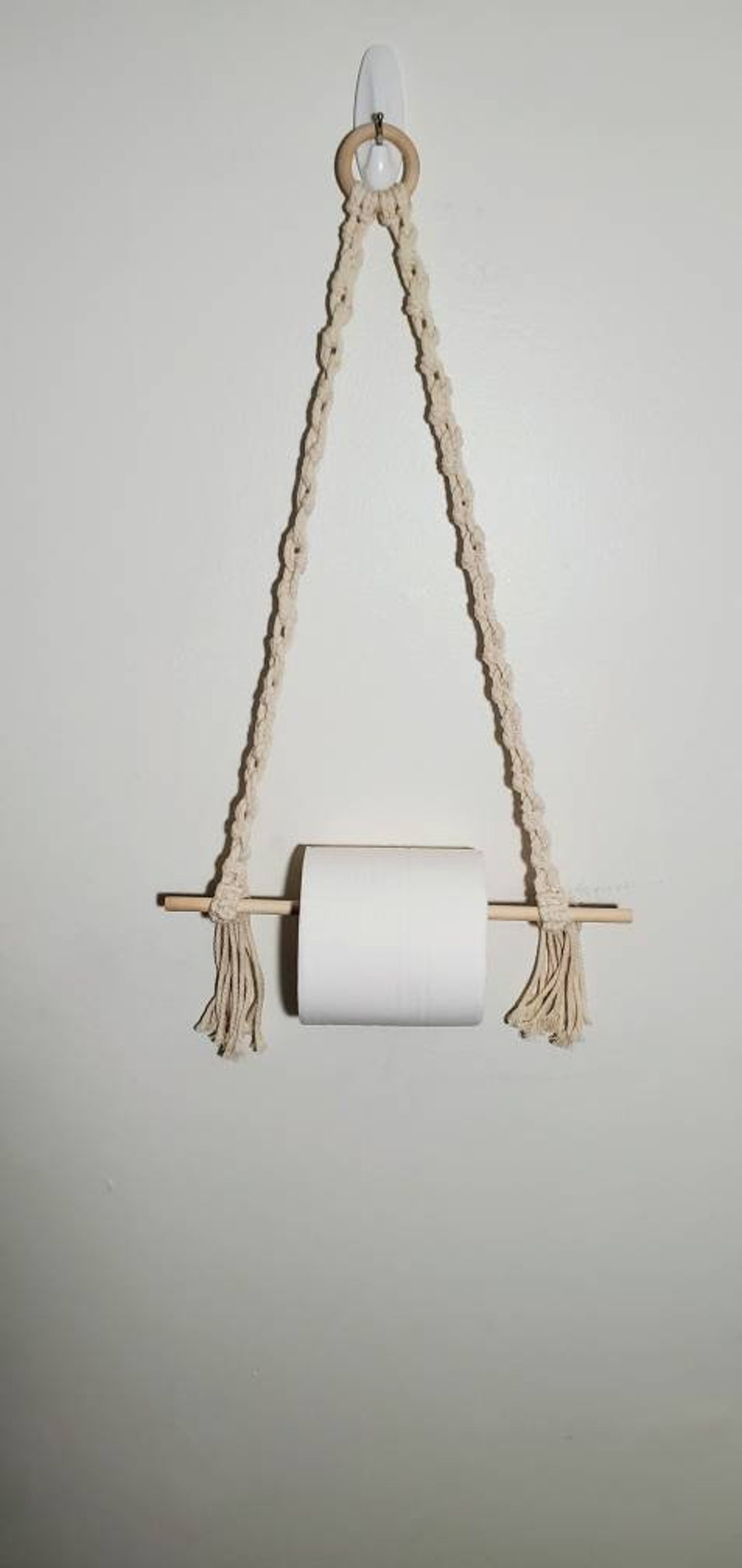 Handmade Macrame Toilet paper holder / hanger Etsy