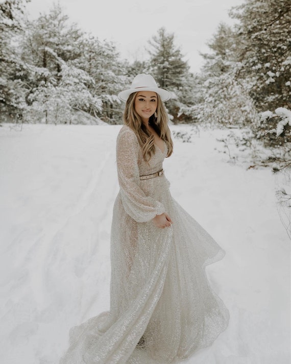 white elopement dress