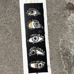Lesezeichen-Minidruck „Mira“ aus recycelten Materialien mit Goldtinte